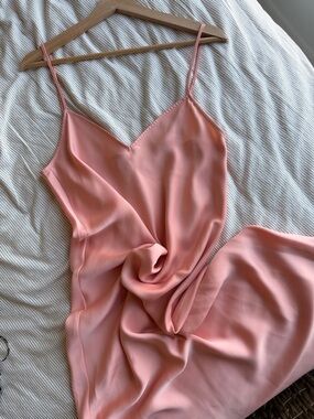 Club Monaco Peach-Pink Satin Slip Dress